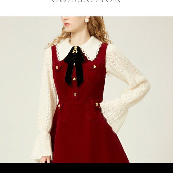 Jorya Weekend Winter New Vintage Sleeveless Dress with Brand Metal Buckl… - Picture 3 of 6